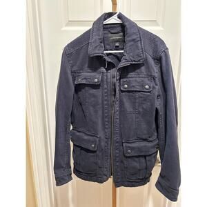 Banana Republic Navy Blue Denim Full-Zip Jacket - Men's Size Medium
